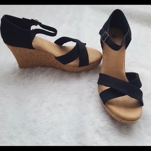 Black Wedge Sandal